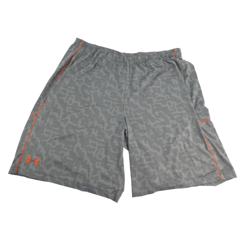 Under Armour XL Mens Shorts‎ Gray Camo Athletic Gym Training Loose Fit - Flaws